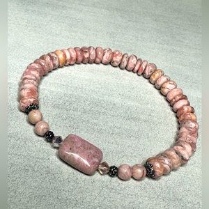 Beachy pink stone bracelet